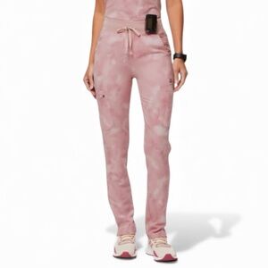 Figs Marbled Rose High Waisted Yola Skinny Scrub Pants 4XL NWT
